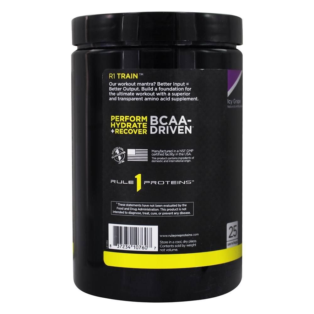 R1 Trem Bcaa Pó 25 Porções Gelado Uva - 378 Gramas Rule One Proteins - Imagem 3