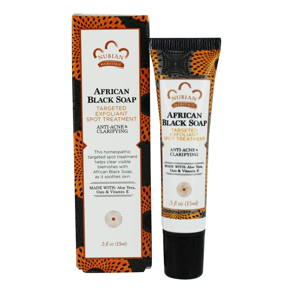 Africano Preto Sabão Alvo Exfoliant Local Tratamento Anti Acne & Esclarecendo - 0.5 fl. oz. Nubian Heritage
