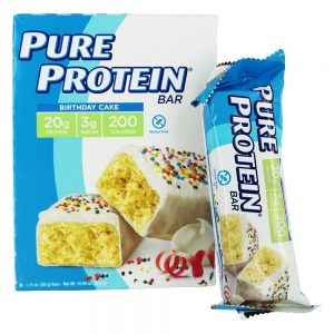 Bolo de aniversário de caixa de barras de alta proteína - 6 Barras Pure Protein