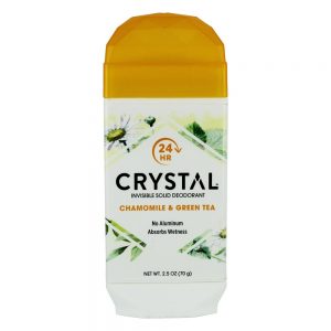 24 Hr Invisível Sólido Desodorante Vara Camomila & Verde Chá - 2.5 oz. Crystal Body Deodorant