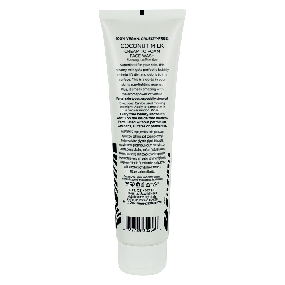 Creme de leite de coco para lavar o rosto de espuma - 5 fl. oz. Pacifica - Imagem 2