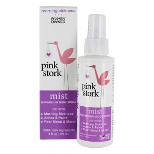Spray de magnésio névoa para doença de manhã - 4 fl. oz. Pink Stork