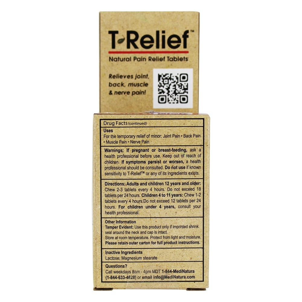 T-Relief Extra Força Fórmula Natural Alívio Da Dor - 90 Tablets MediNatura - Imagem 4