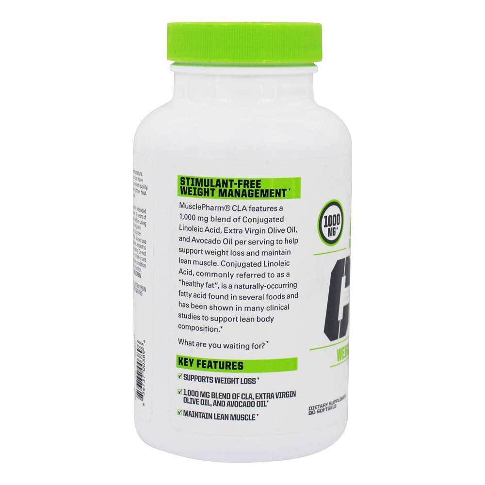 Suporte à perda de peso do CLA Essentials 1000 mg. - 90 Softgels Muscle Pharm - Imagem 4