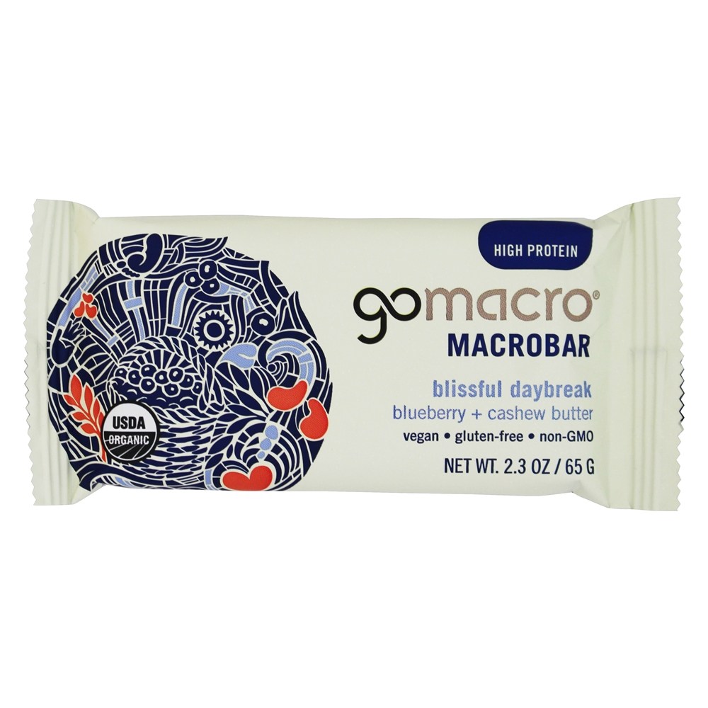 Organic MacroBar Box Blissful Amanhecer Mirtilo + Caju - 12 Barras GoMacro - Imagem 3