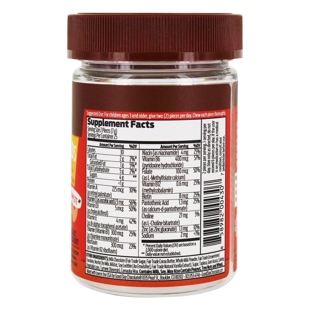 Multivitamínico para Crianças Suplemento ao Chocolate - 50 Peça (s) Good Day Chocolate - Imagem 2