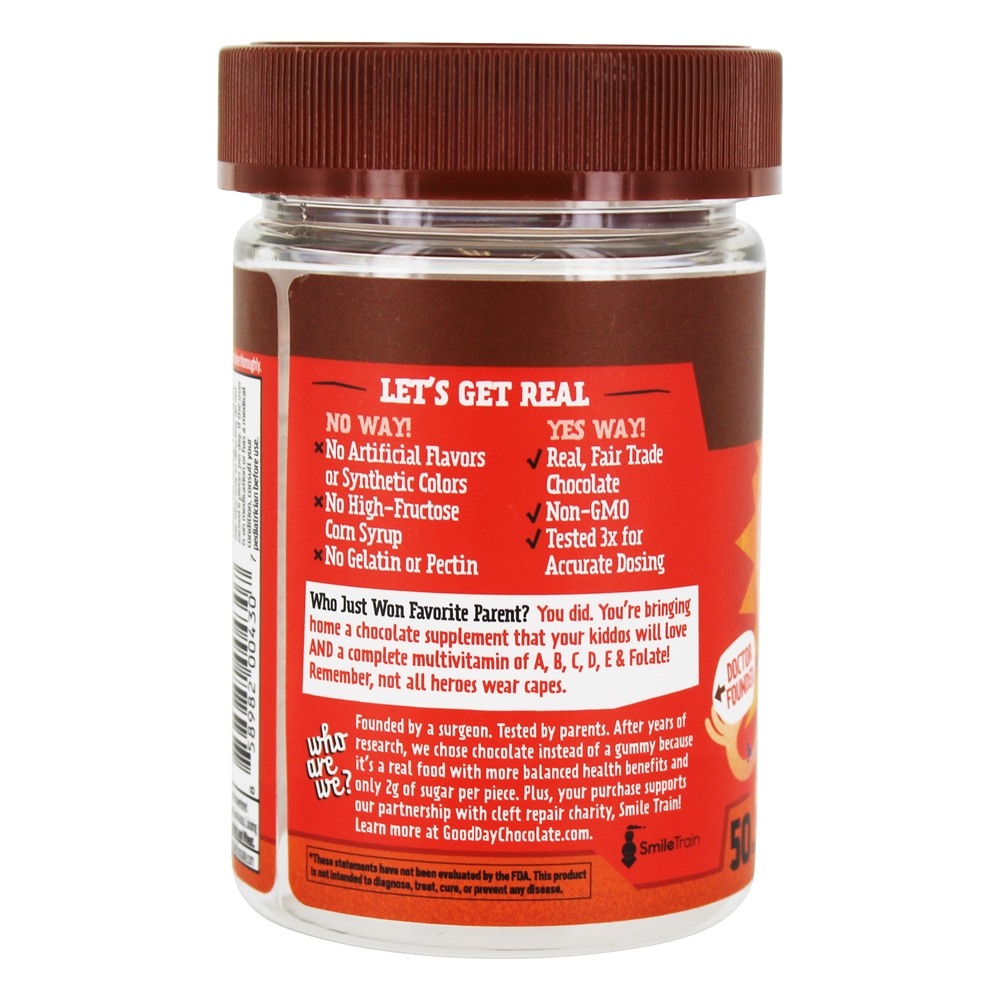 Multivitamínico para Crianças Suplemento ao Chocolate - 50 Peça (s) Good Day Chocolate - Imagem 3