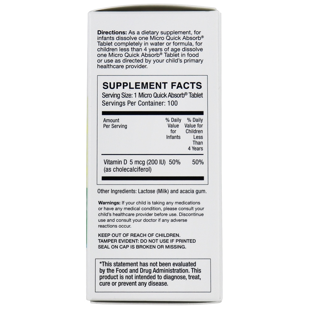 Vitamina D3 Neonutta 200 UI - 100 Tablets de dissolução rápida Frunutta - Imagem 3