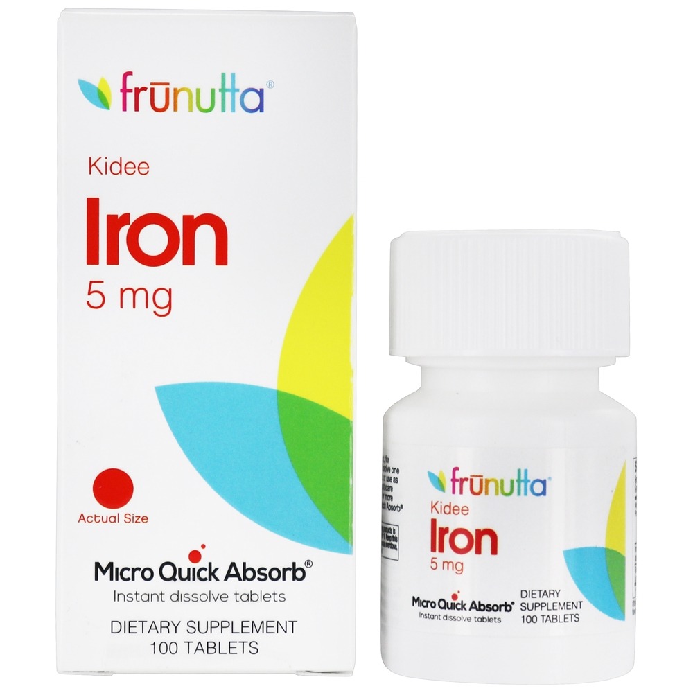 Iron Kidee Formula 5 mg. - 100 Tablets de dissolução rápida Frunutta