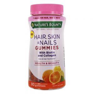 Soluções ideais para cabelos, pele e unhas Gummies Tropical Citrus - 80 Gummies Nature's Bounty