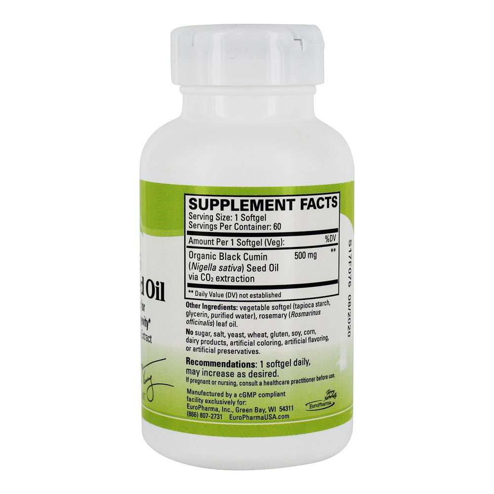 Terry naturalmente Black Seed Oil 500 mg. - 60 Softgel (s) vegano (s) EuroPharma - Imagem 2