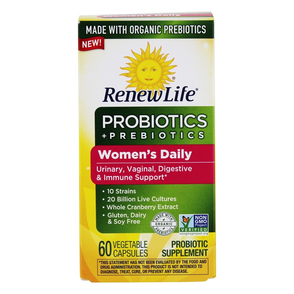 Probiotics + Prebiotics Women's Daily 20 Bilhões de UFC - 60 Cápsula (s) vegetal (s) Renew Life