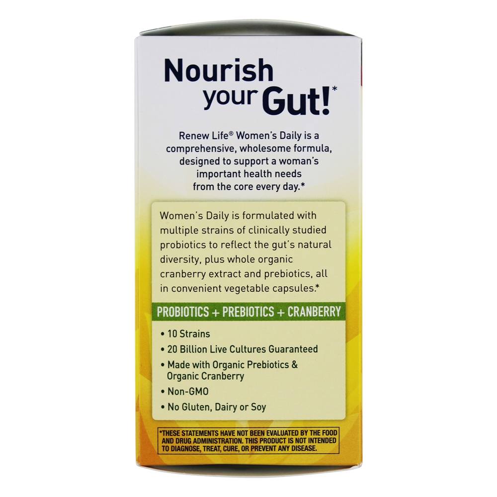Probiotics + Prebiotics Women's Daily 20 Bilhões de UFC - 60 Cápsula (s) vegetal (s) Renew Life - Imagem 4