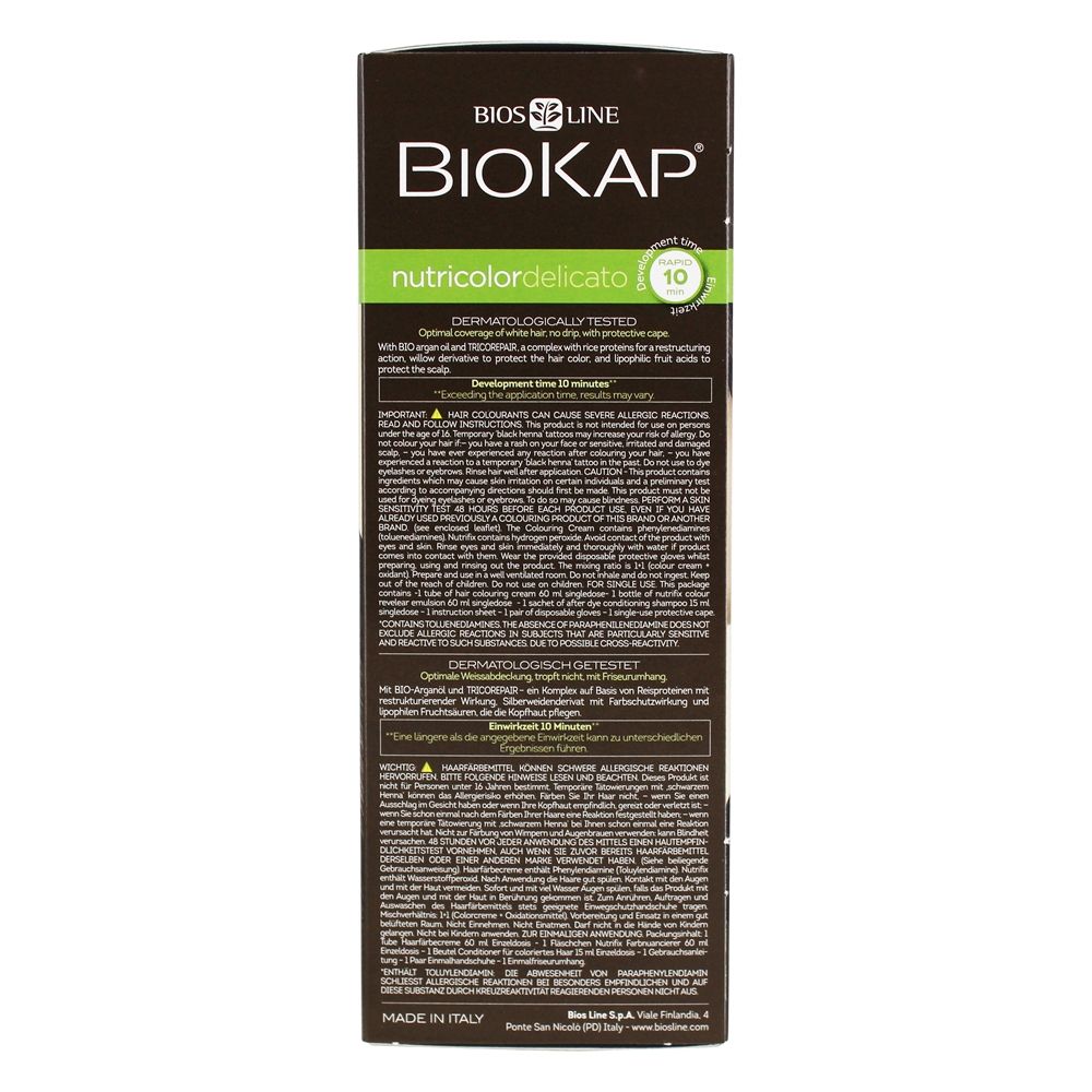 Nutricolor Delicato Corante Capilar Permanente 5.0 Natural Light Chestnut - 4.5 fl. oz. BioKap - Imagem 2