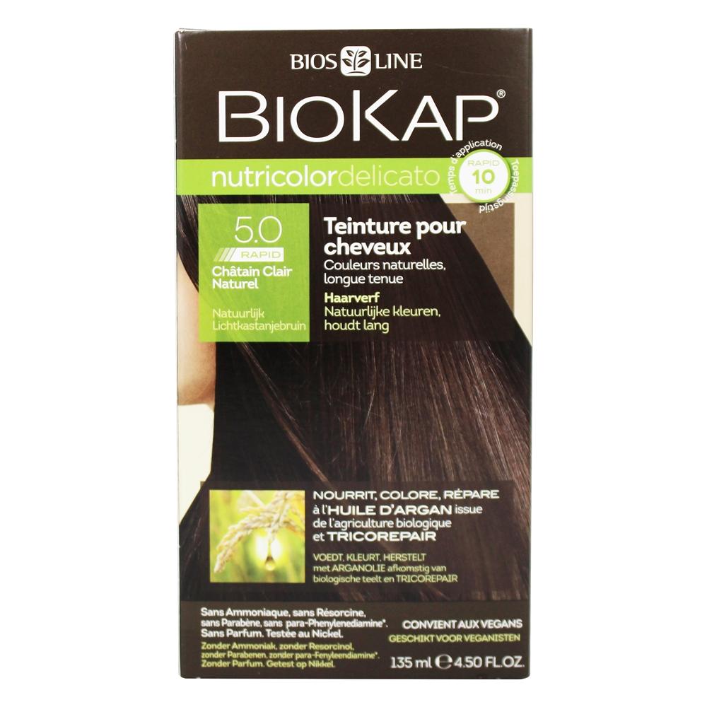 Nutricolor Delicato Corante Capilar Permanente 5.0 Natural Light Chestnut - 4.5 fl. oz. BioKap - Imagem 3