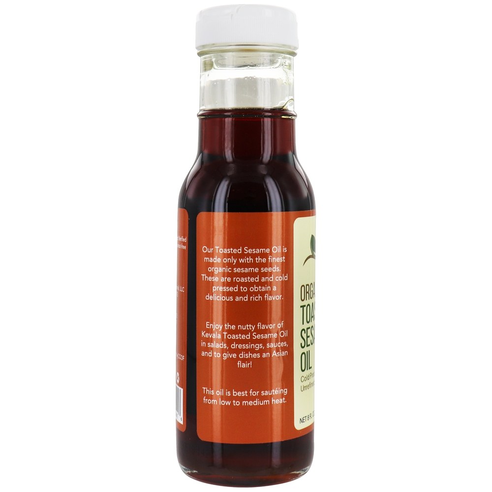 Óleo de gergelim torrado orgânico - 8 fl. oz. Kevala - Imagem 3