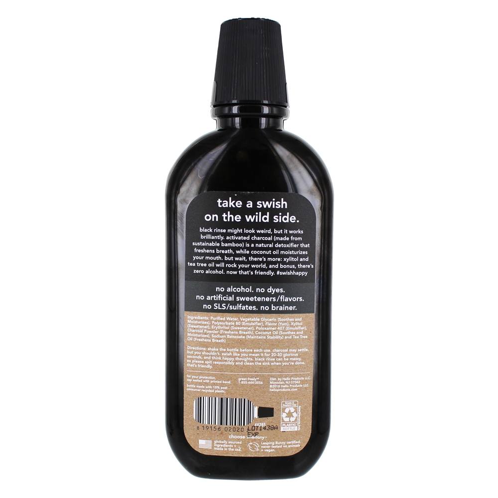 Carvão ativado Extra Freshening Fluoride Mouthwash Natural Hortelã Fresca - 16 fl. oz. Hello Products - Imagem 2