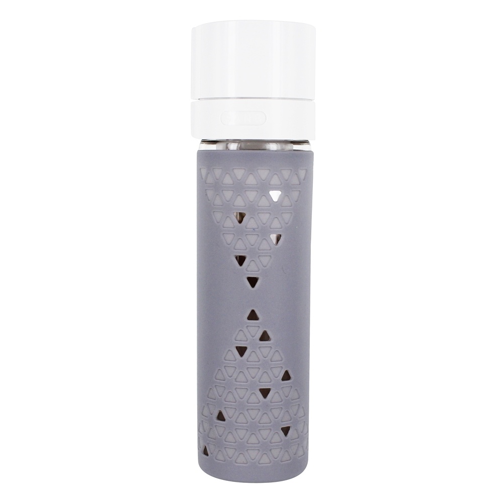 Smoothie Original e Shake Salvando Garrafa de Vidro Geleira Cinza - 16 oz. SANS Bottle