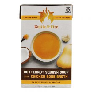 Sopa com caldo de osso de galinha Butternut Squash - 16.9 fl. oz. Kettle & Fire