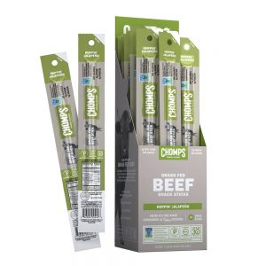 Varas de carne de vaca alimentadas com capim Jalapeno Hoppin ' - 24 Stick (s) Chomps