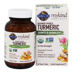 mykind Organics Turmeric Máximo de Articulações de Força e Fórmula de Mobilidade - 30 Tablet (s) vegano (s) Garden of Life