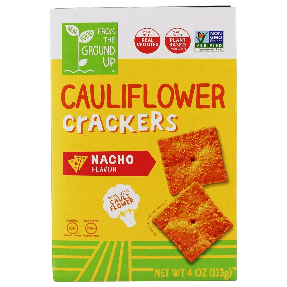 Bolachas de couve-flor Nacho - 4 oz. From the Ground Up