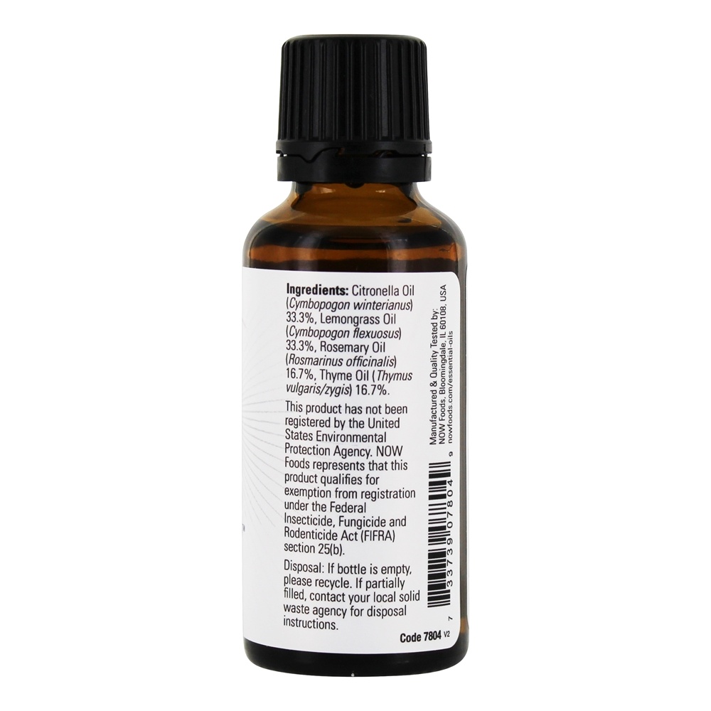 AGORA Essential Oils Bug Ban Blend - 1 fl. oz. NOW Foods - Imagem 2