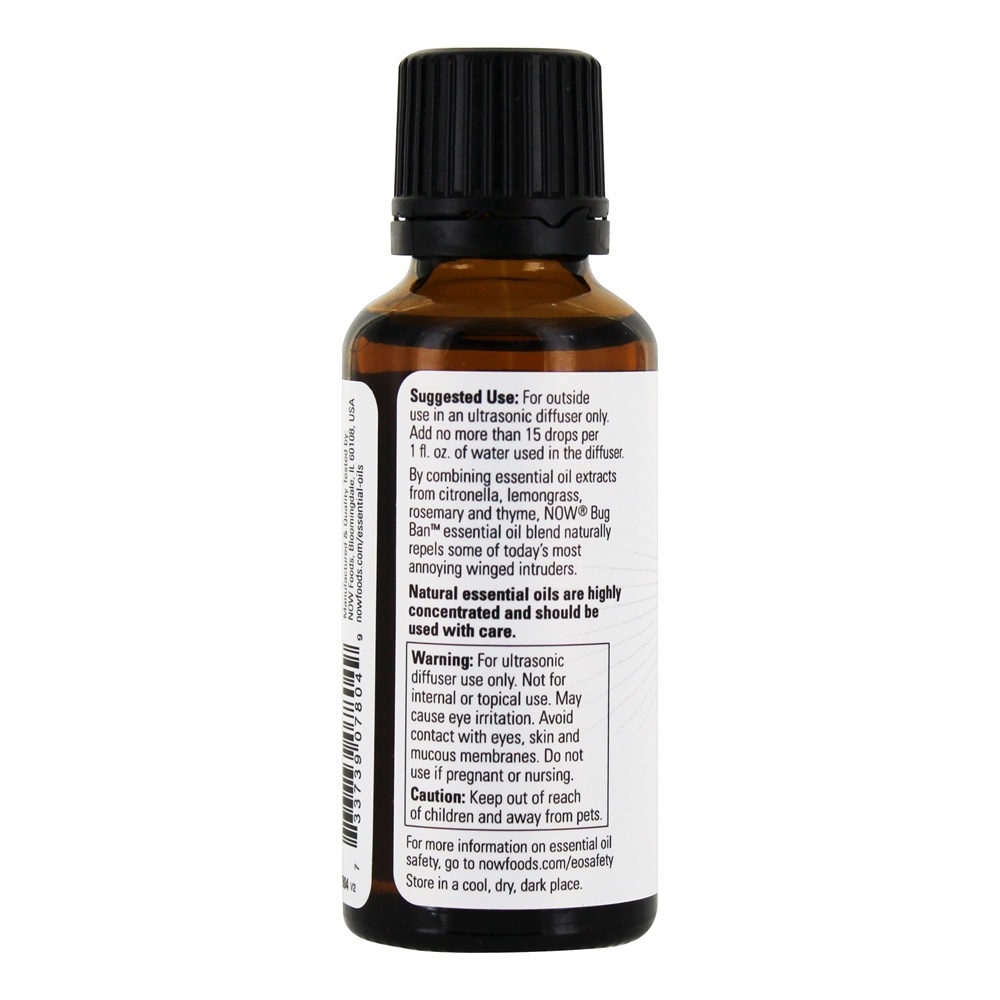 AGORA Essential Oils Bug Ban Blend - 1 fl. oz. NOW Foods - Imagem 3