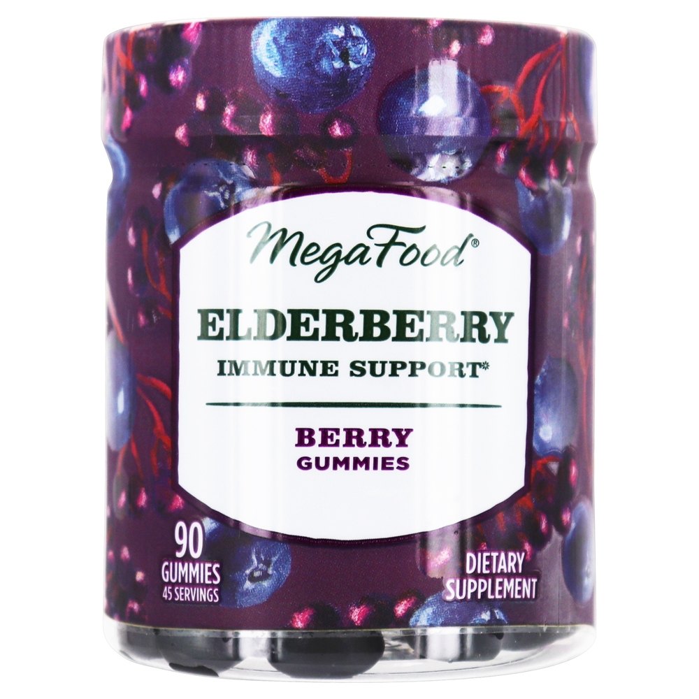 Baga de Fórmula de Suporte Imune à Sabugueiro - 90 Gummies MegaFood