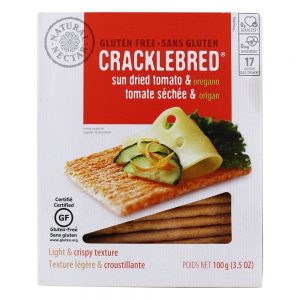 Cracklebred sem glúten Sun tomate seco e orégano - 3.5 oz. Natural Nectar