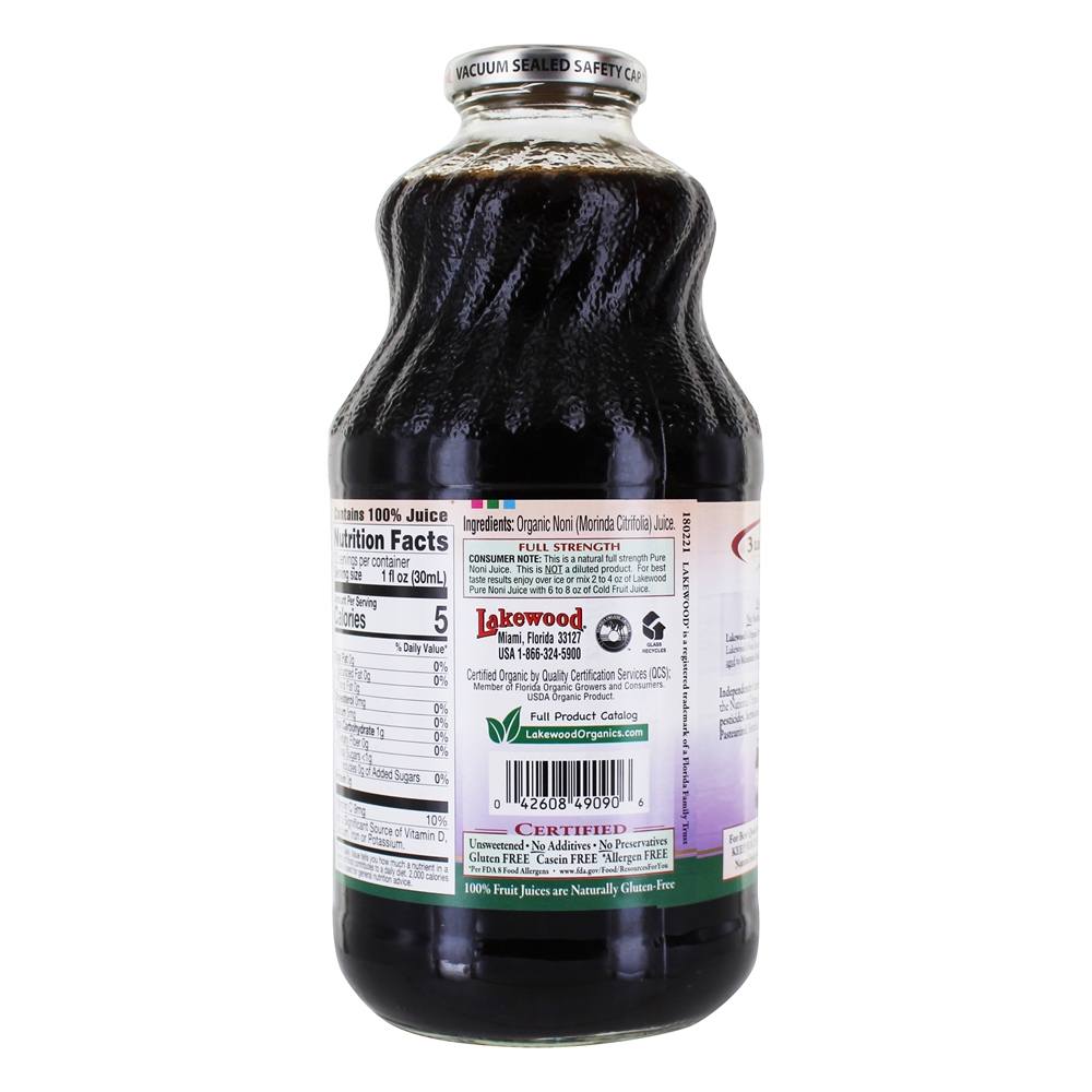Organic Pure Suco de Noni - 32 fl. oz. Lakewood - Imagem 3
