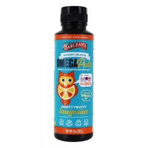 Sério Delicioso Omega Pals Óleo de Peixe + Olho para Crianças Hooty Tangerine Frutado - 8 oz. Barlean's