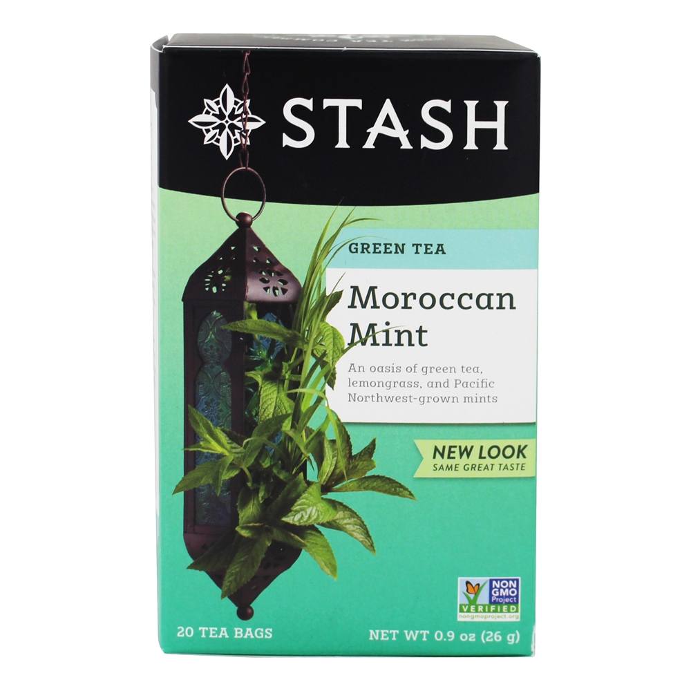 Hortelã marroquina do chá verde - 20 Saquinhos de Chá Stash Tea