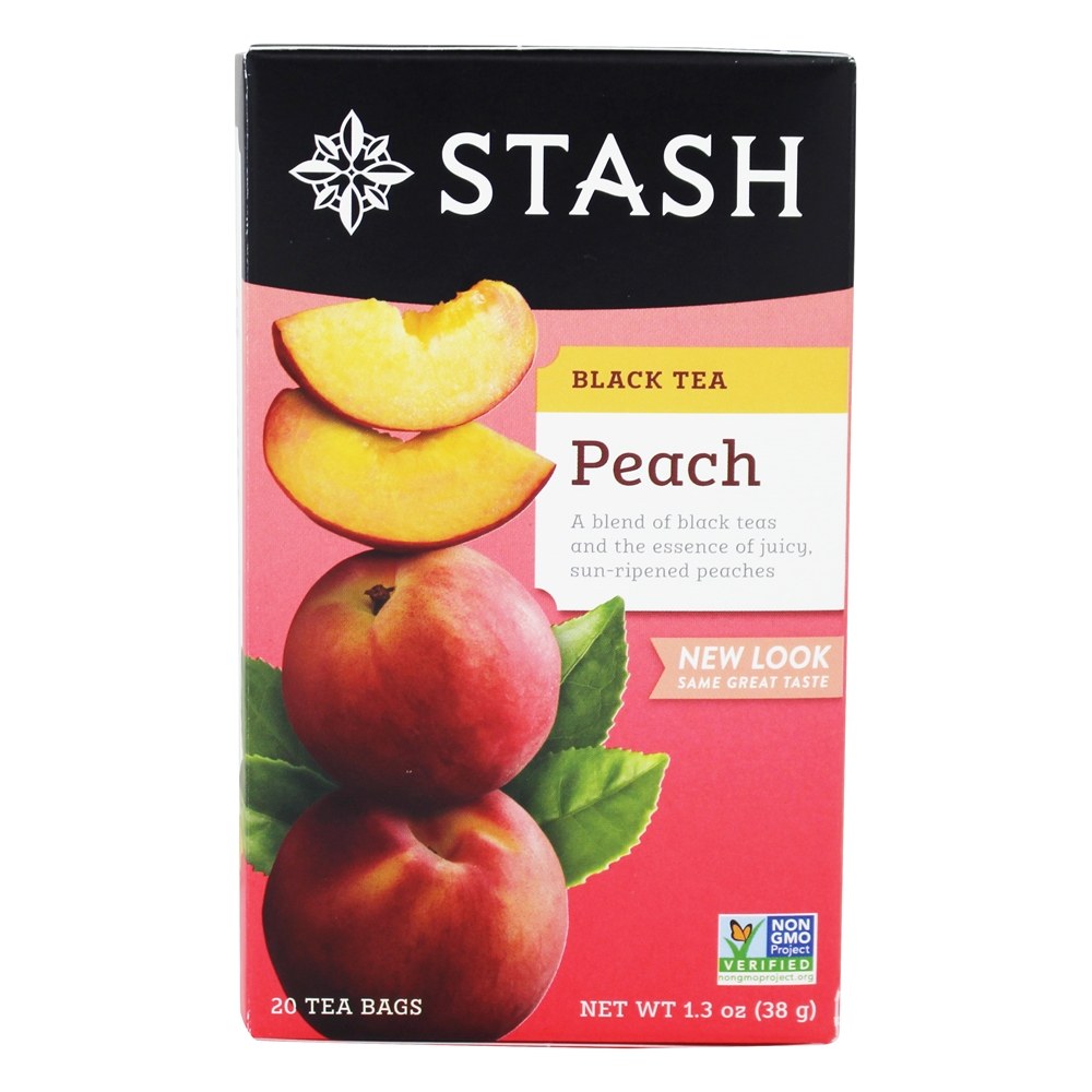 Pêssego Chá Preto - 20 Saquinhos de Chá Stash Tea