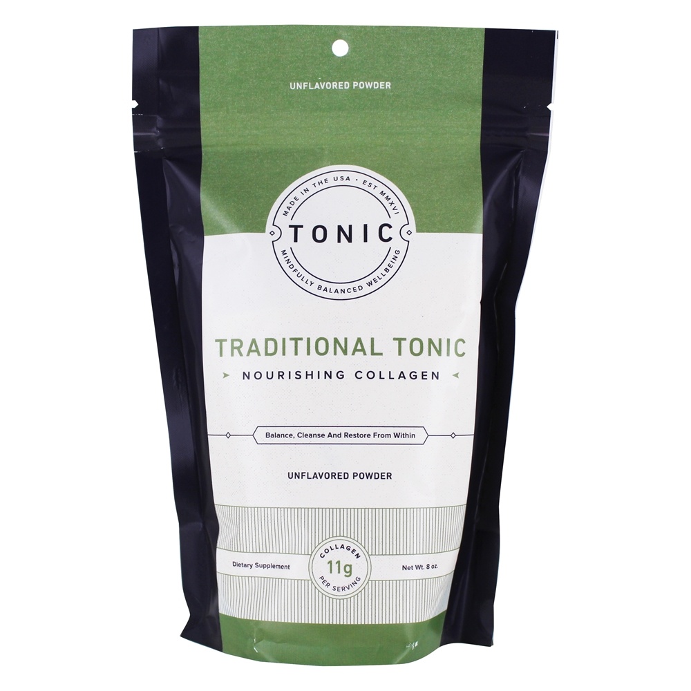 Pó de colágeno nutritivo tradicional tônico sem sabor - 8 oz. Tonic Products