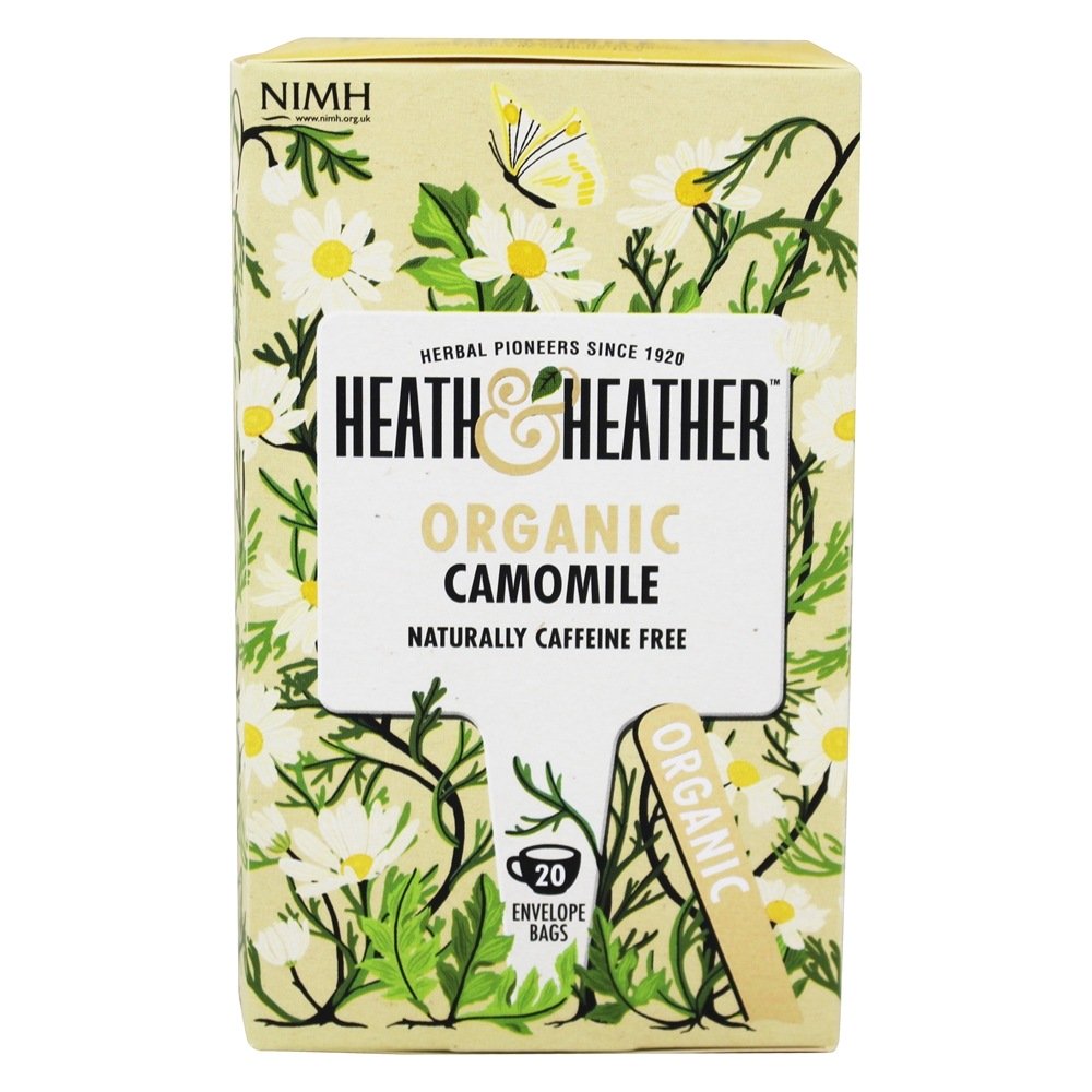 Chá de camomila orgânica naturalmente sem cafeína - 20 Saquinhos de Chá Heath & Heather