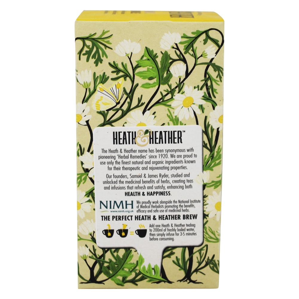 Chá de camomila orgânica naturalmente sem cafeína - 20 Saquinhos de Chá Heath & Heather - Imagem 3