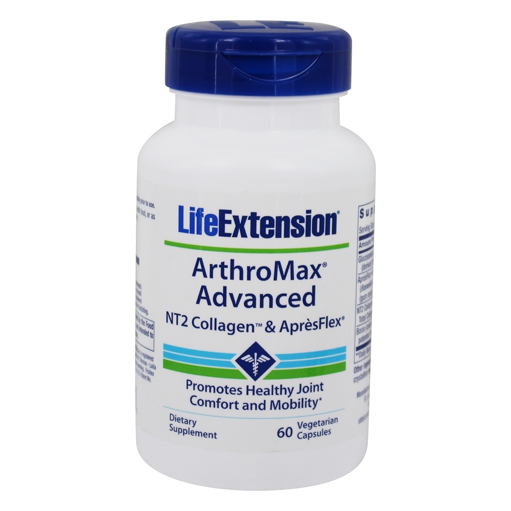Suporte ArthroMax Advanced Healthy Joint Comfort & Mobility - Cápsulas vegetarianas 60 Life Extension