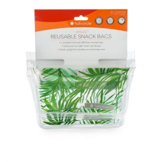 Ziptuck Reutilizável Snack Bags Palm Leaves - 2 Contagem Full Circle