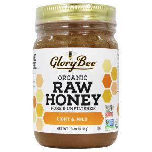 Mel Cru Orgânico 100 % Pure & Flor de Clover Não Filtrada - 18 oz. GloryBee
