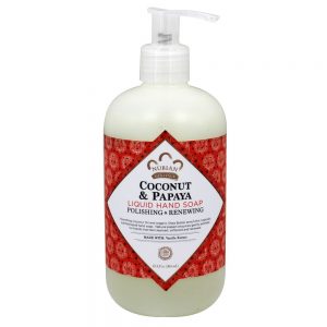 Polimento e renovação de sabonete líquido para mãos Coco e papaia - 12.3 fl. oz. Nubian Heritage