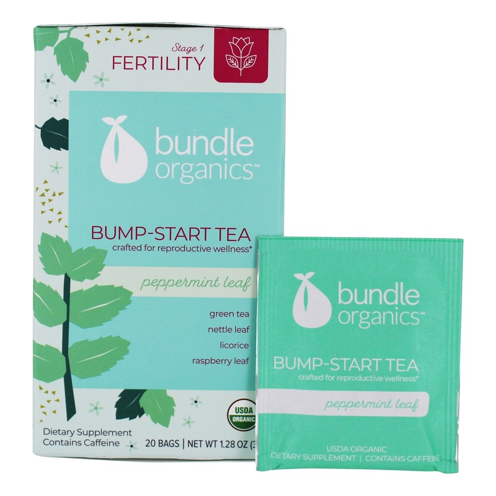 Bump-Start Tea Folha De Hortelã-pimenta - 20 Saquinhos de Chá Bundle Organics