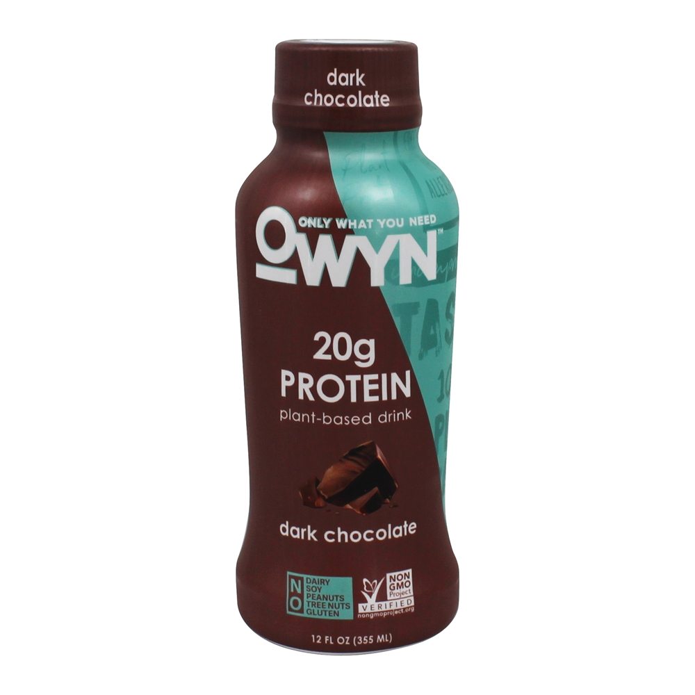 Proteína Baseada em Plantas RTD Agite Chocolate Escuro - Pacote 4 OWYN - Imagem 2