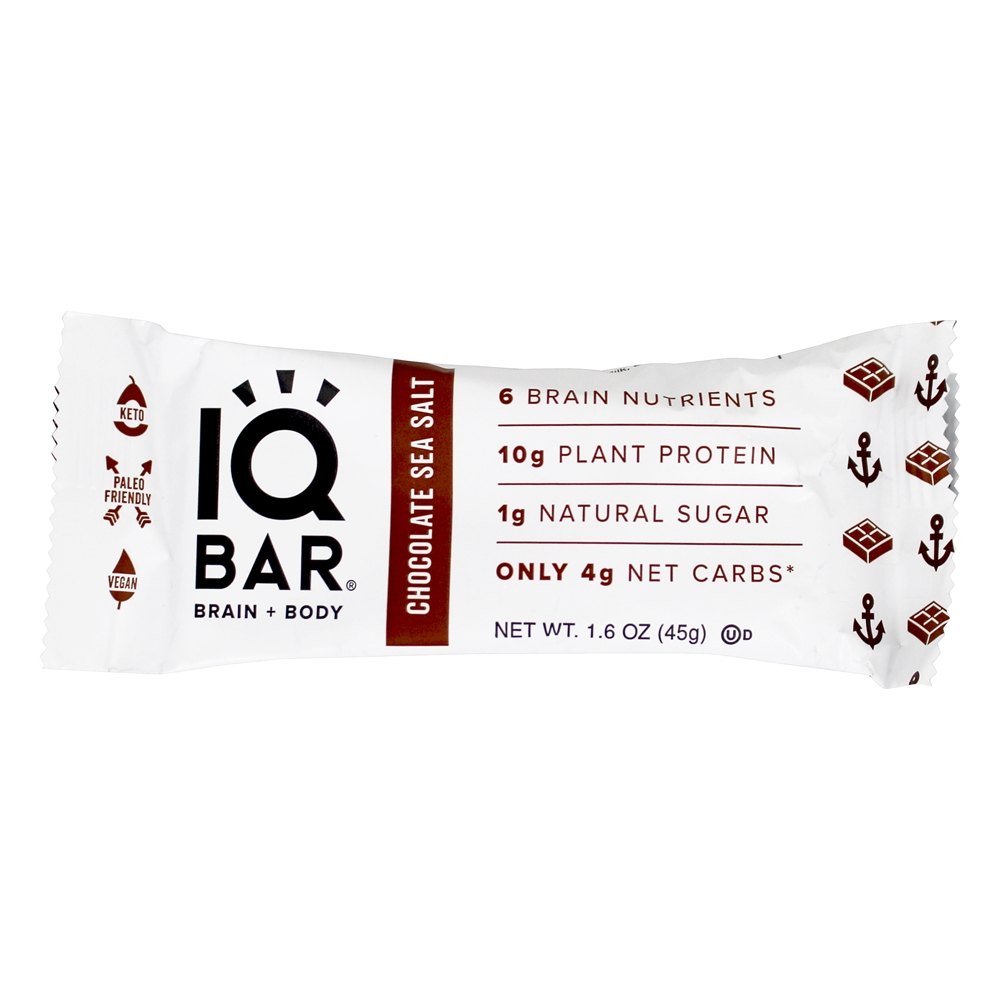 Cérebro + Barra de Corpo Chocolate Mar Salgado - 1.6 oz. IQ Bar