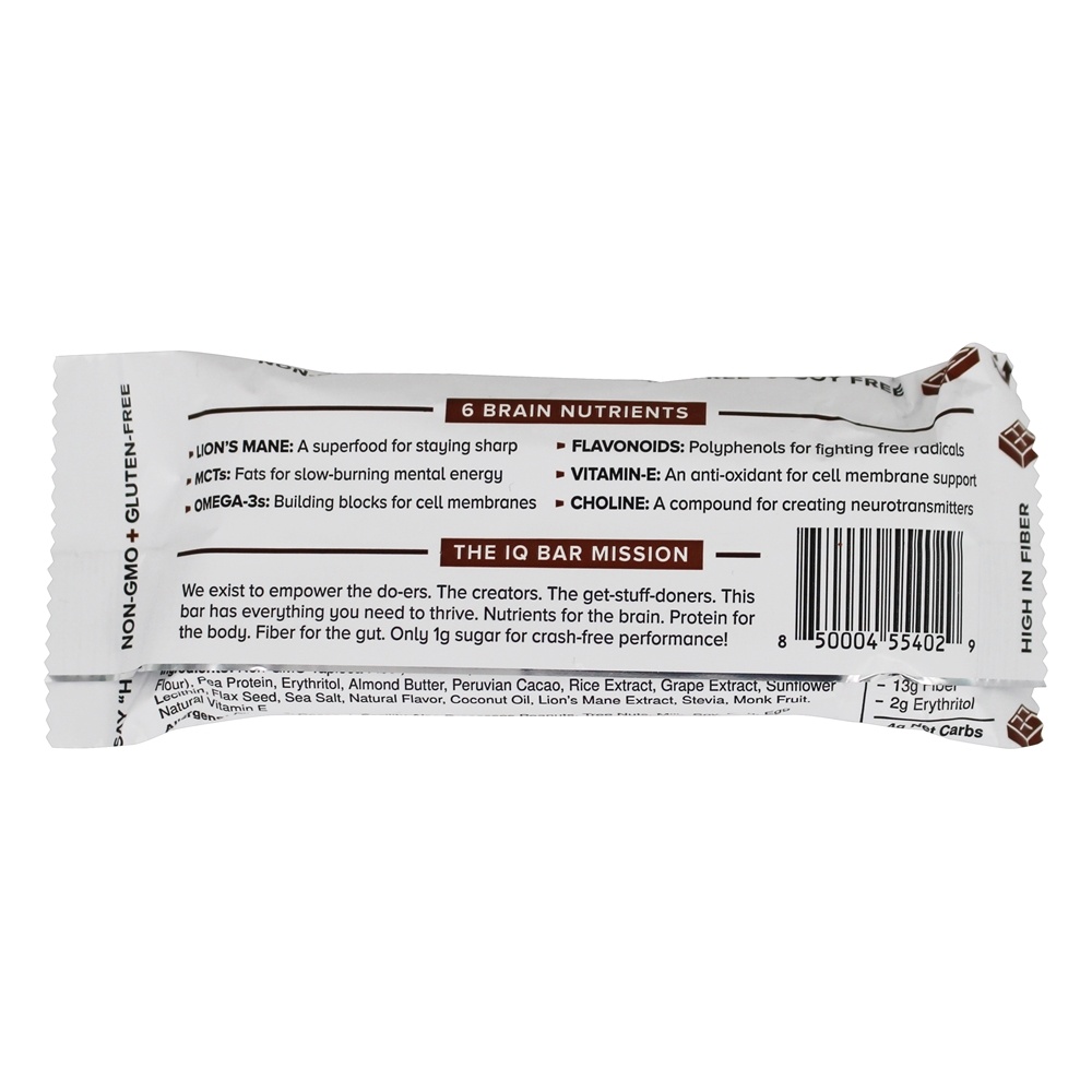 Cérebro + Barra de Corpo Chocolate Mar Salgado - 1.6 oz. IQ Bar - Imagem 2