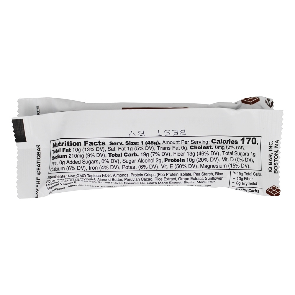 Cérebro + Barra de Corpo Chocolate Mar Salgado - 1.6 oz. IQ Bar - Imagem 3
