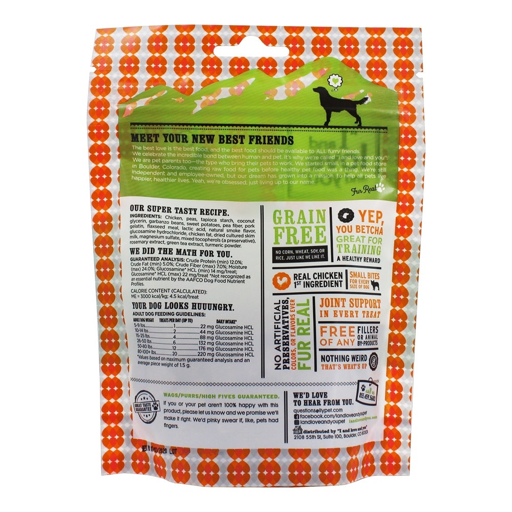 Hip Hoppin, Hearties Training Treats para Cães - 5 oz. I And Love And You - Imagem 2