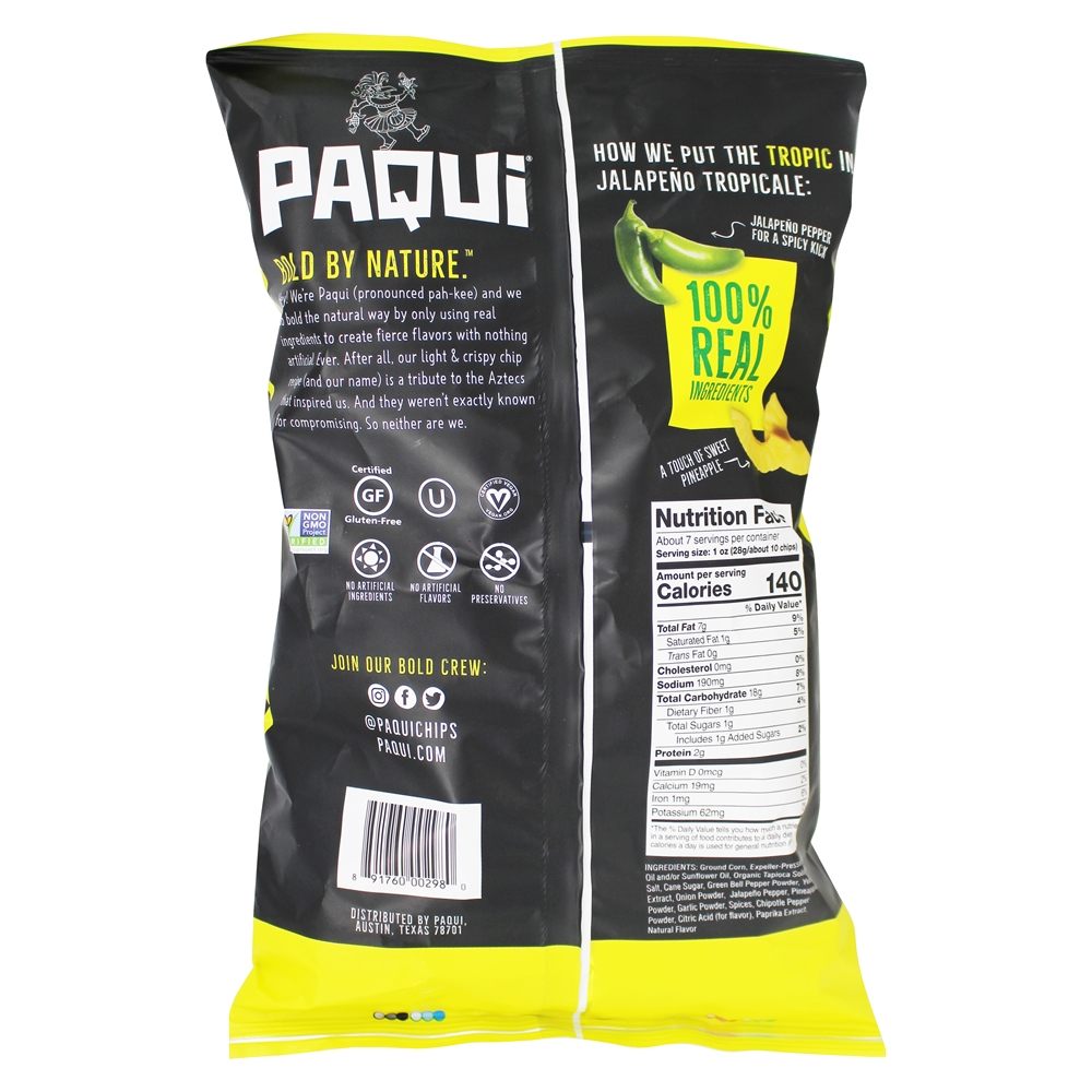 Tortilha Chips Jalapeno Tropicale - 7 oz. Paqui - Imagem 2