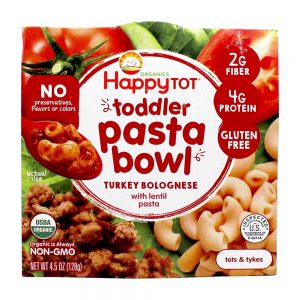 Tigela de macarrão orgânico feliz Tod criança Turquia Bolonhês - 4.5 oz. Happy Family