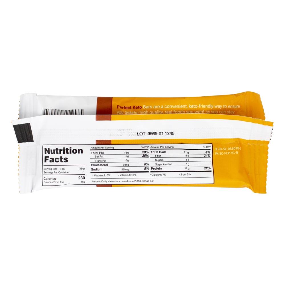 Keto Bar Caramelo Salgado - 1.58 oz. Perfect Keto - Imagem 3